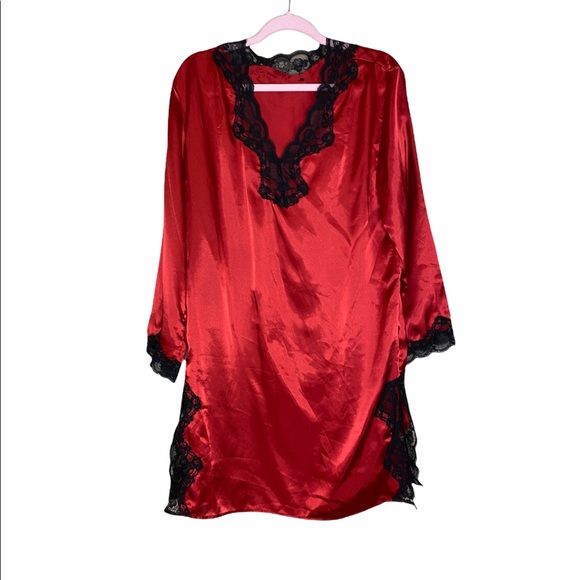 Vintage Lace Long Sleeve Nightgown Size Large